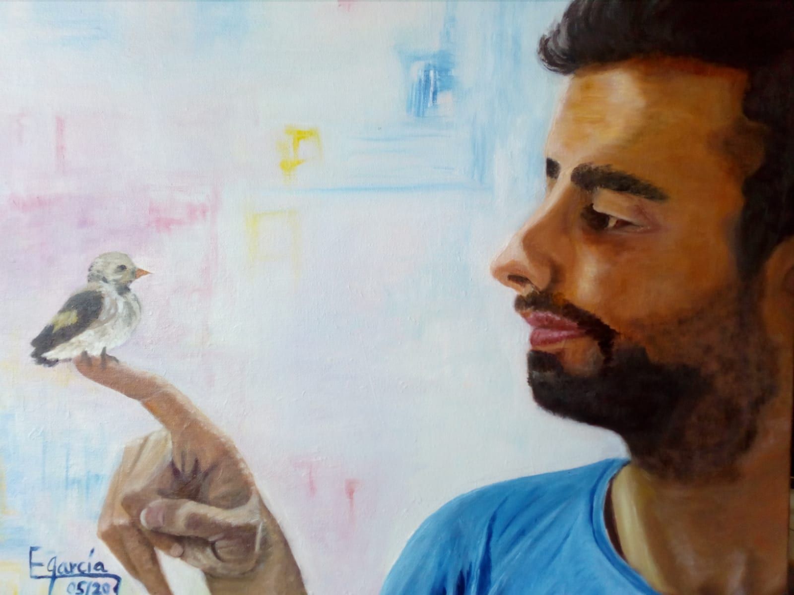 Obra: Carlos con gorrión