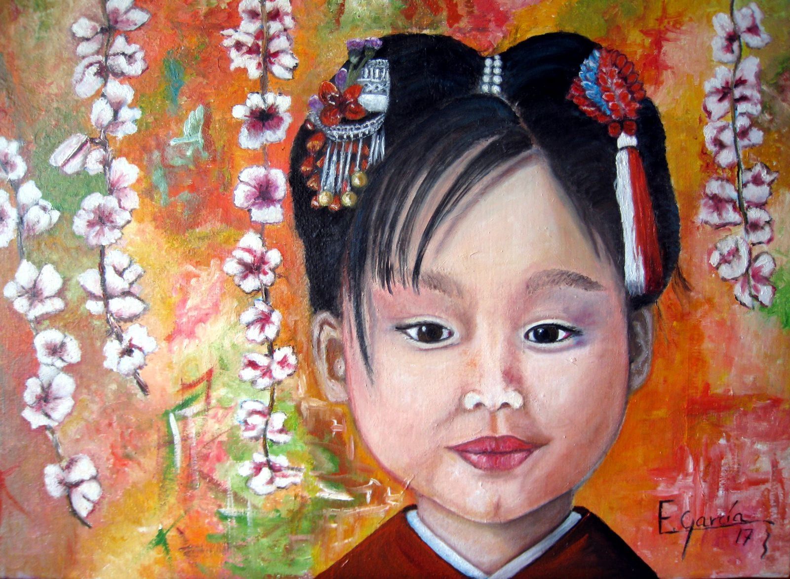 Obra: Niña china bajo un almendro