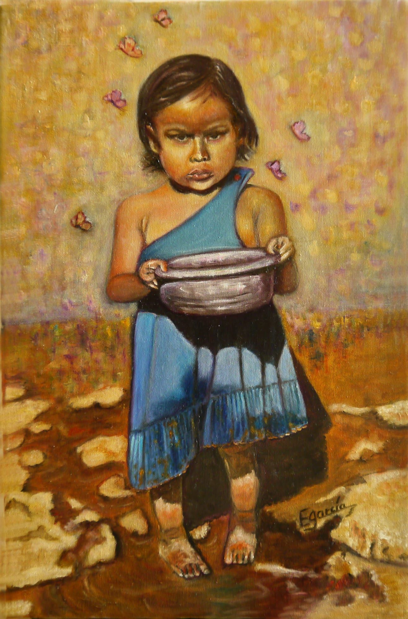 Obra: Niña pequeña con vasija