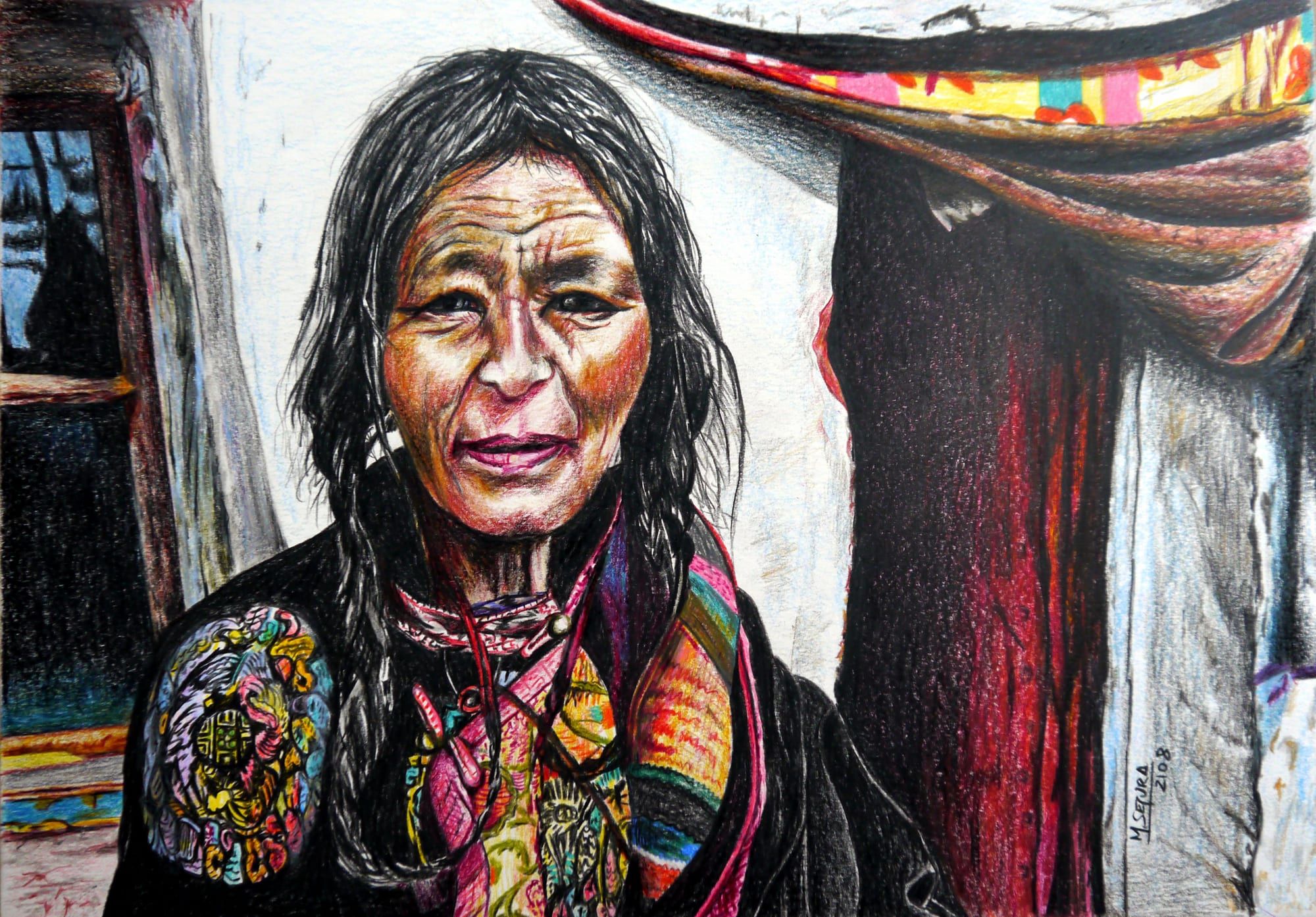 Obra: Mujer nómada tibetana, Lhasa, Tíbet