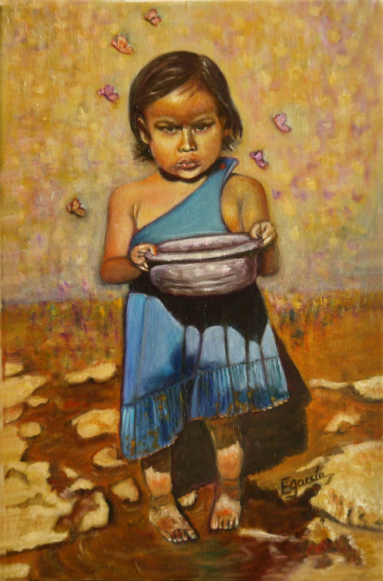 Obra: Niña pequeña con vasija
